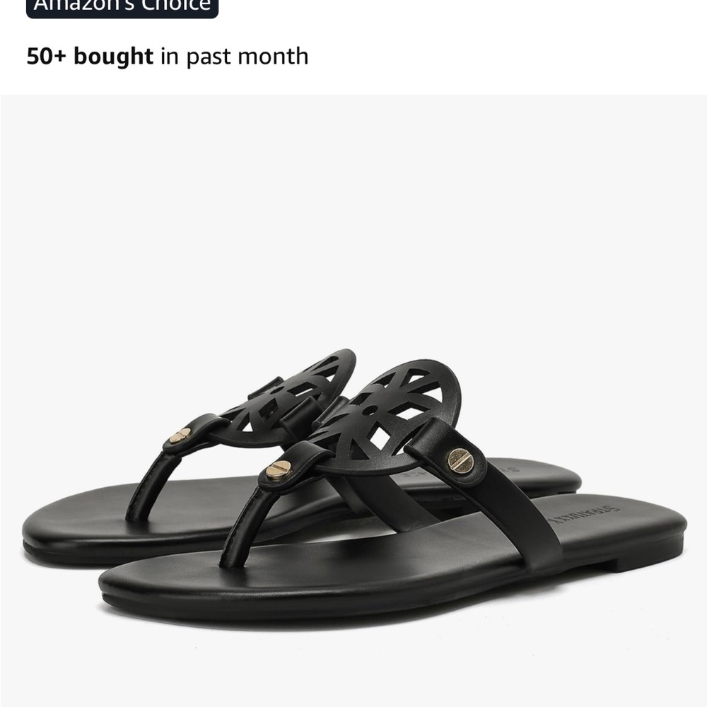 New Stylish Black Sandals size 8
